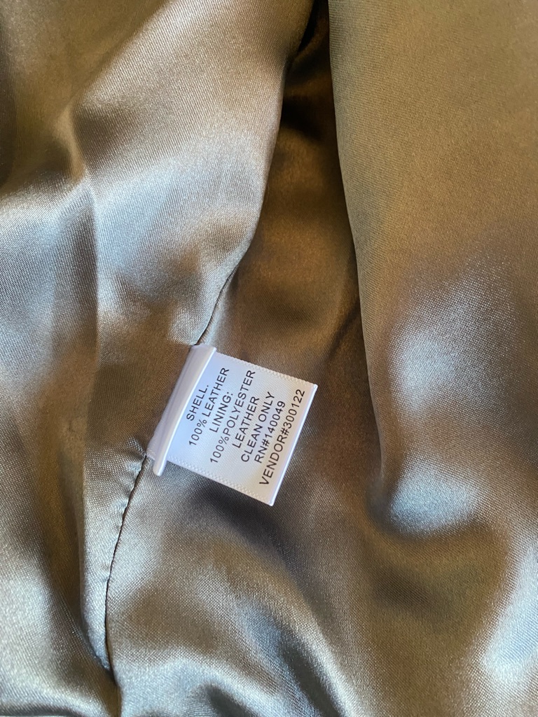 Nwt 10 Tall Chadwicks Silver/Pewter Metallic Leather Zip Jacket — image 7 of 7
